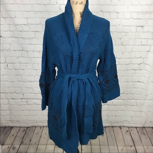 [Roxy] Oversized Cardigan Sweater w/ Tie - Picture 2 of 6